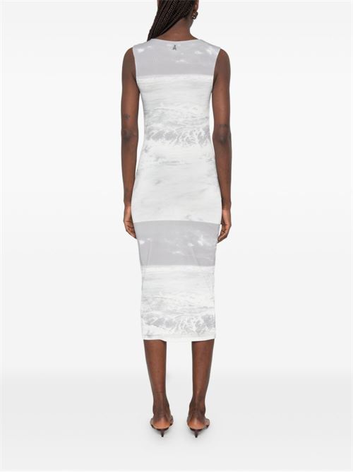 Abito donna midi Patrizia Pepe con stampa grigio/bianca PATRIZIA PEPE | 2A3052J423YA45